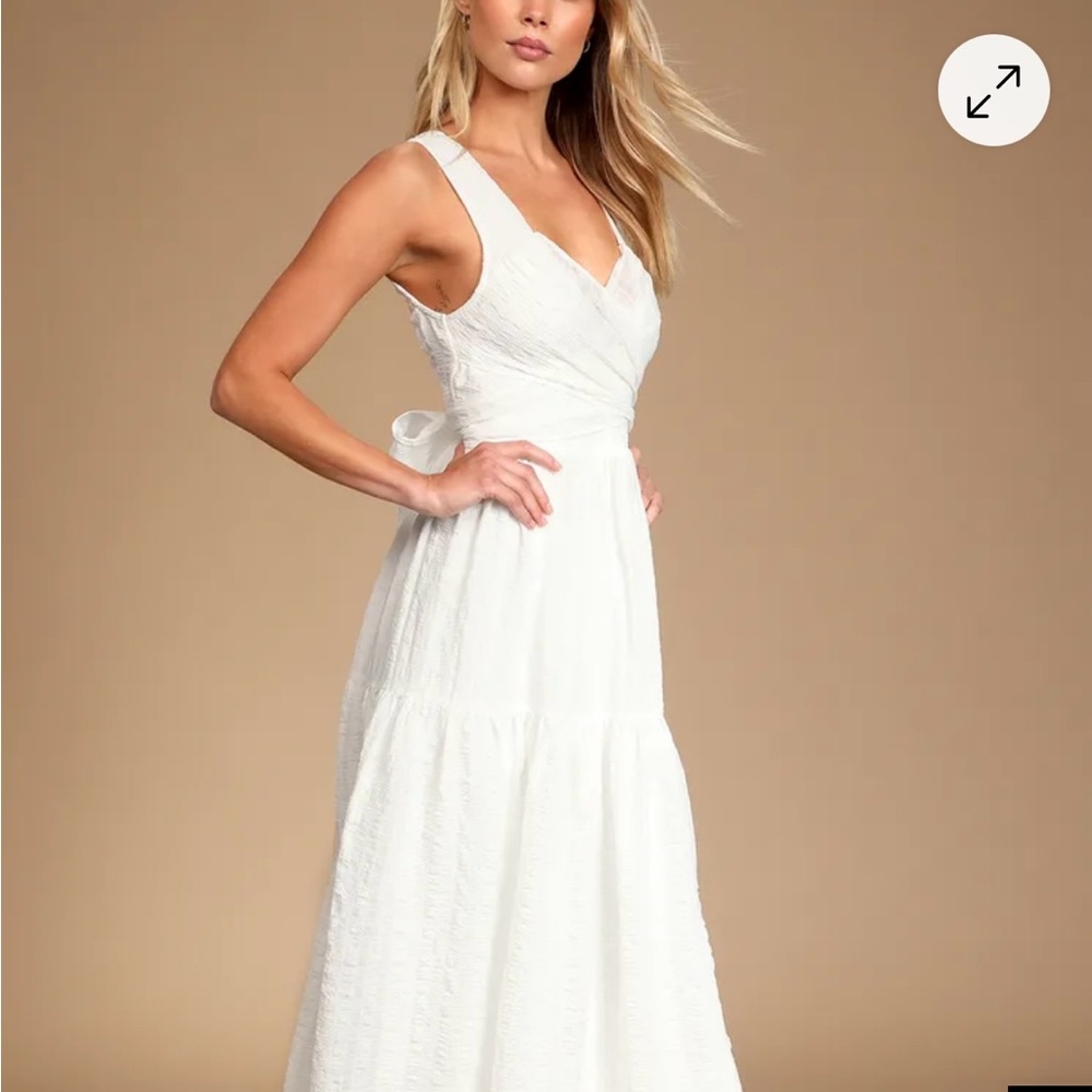 Lulus White Sleeveless Maxi Dress